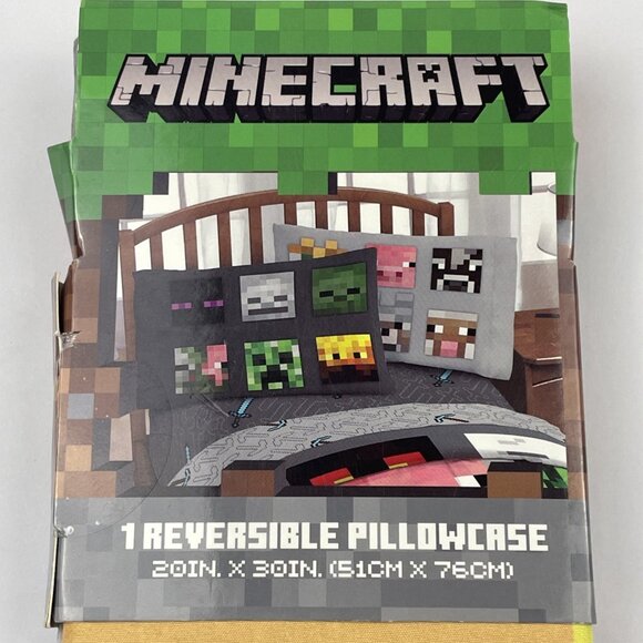 Minecraft Kids’ Reversible Standard Pillowcase 20”x30”- 1 Pack - Picture 5 of 5